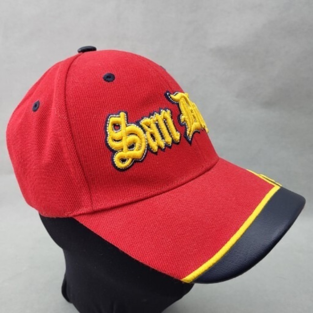 San Diego SD California Hat Strap Back Red Gold Cap Best Vina - Picture 6 of 14